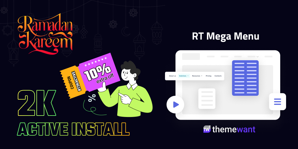 RT Mega Menu 2K active install and use coupon code for 10% extra off